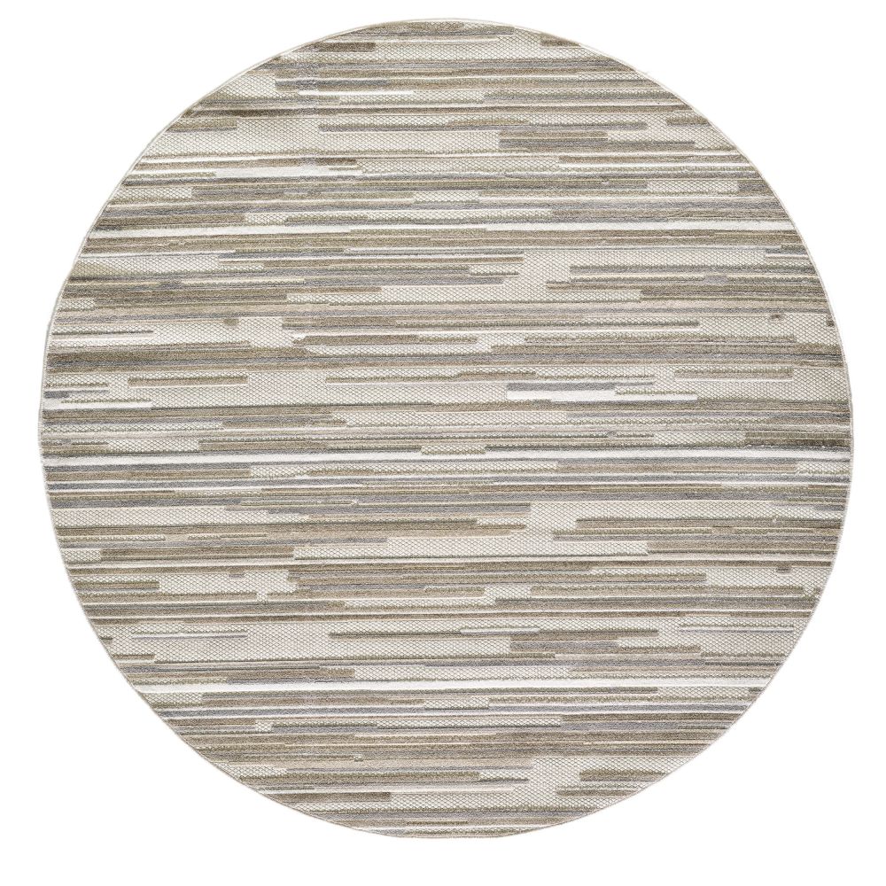 KAS CAA6924 Calla 7 Ft. 10 In. Round Rug in Grey